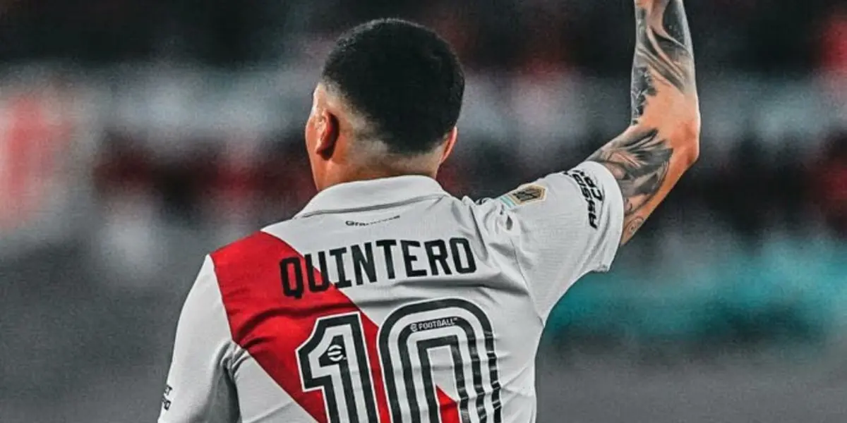 Juanfer Quintero con la 10 de River