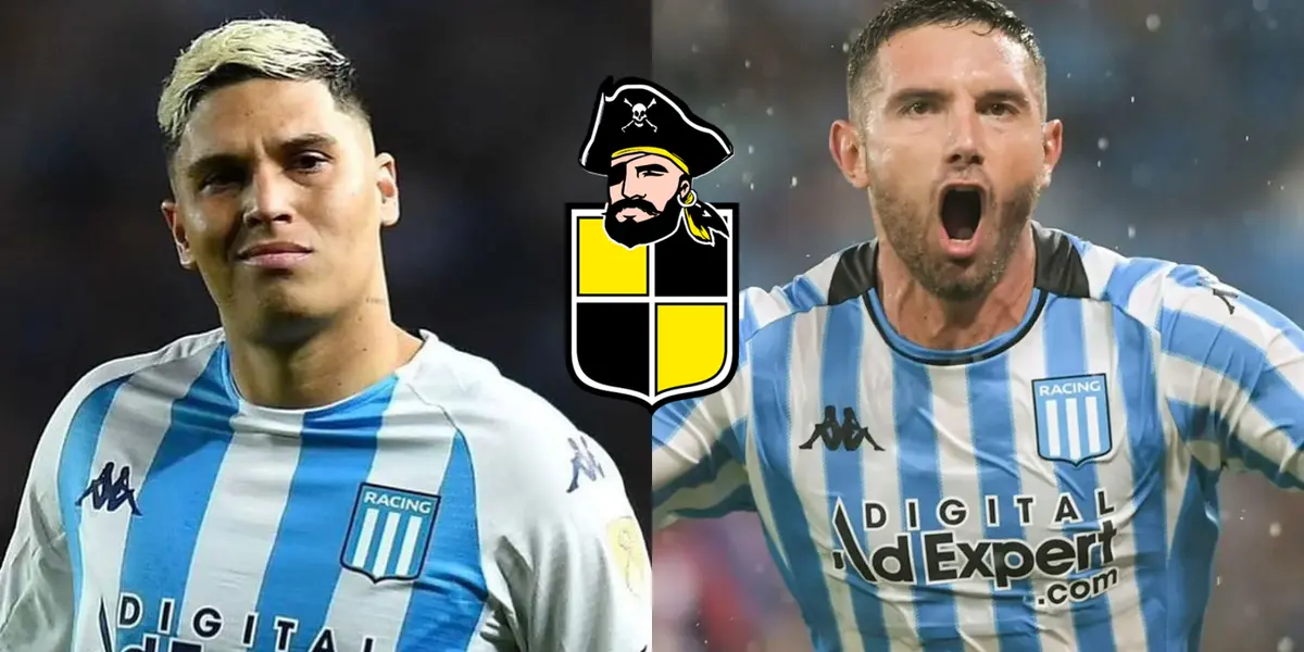 Juanfer Quintero y Maravilla Martínez con la camiseta de Racing