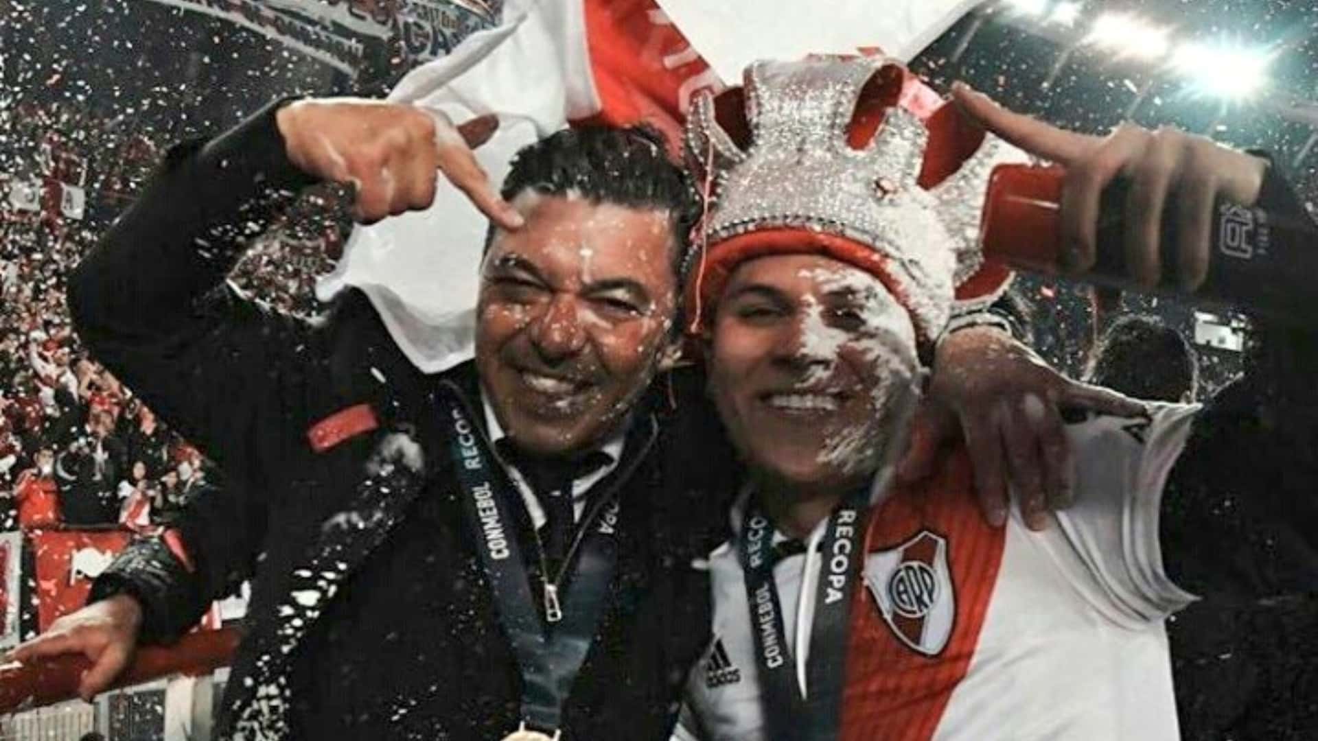 Juanfer Quintero y Marcelo Gallardo