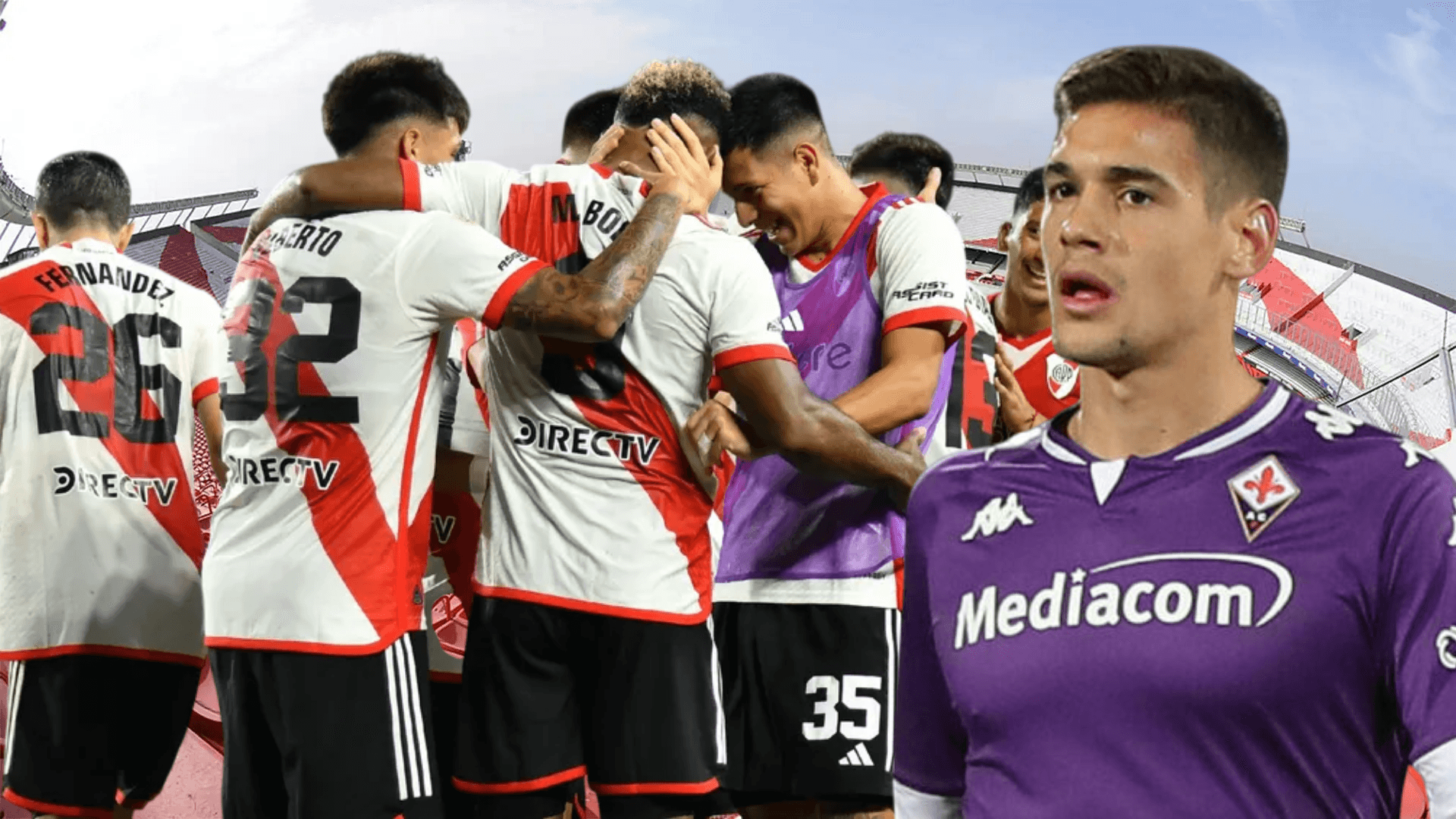 Jugadores River Plate y Lucas Martínez Quarta (Foto tomada de: Goal/Gionfilarete/River)