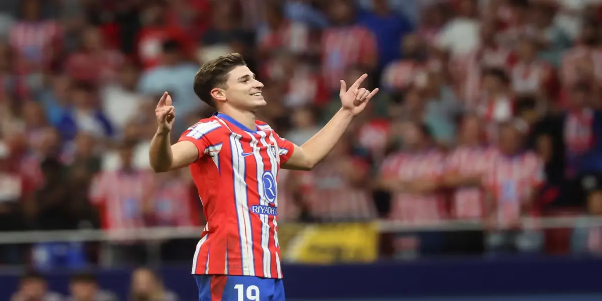 Julián Álvarez abrió la cuenta para Atlético de Madrid frente a Osasuna y marcó el primer gol del partido