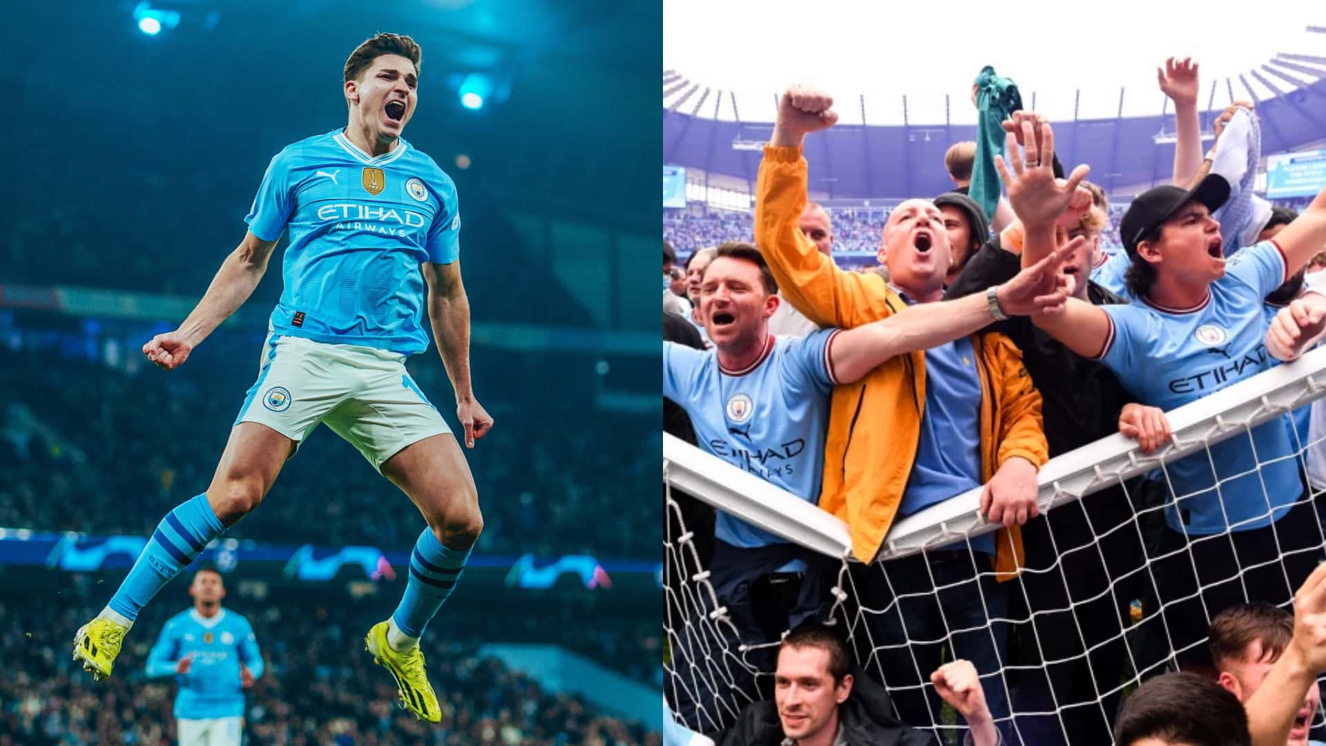 Julián Álvarez brilló en la Champions League
