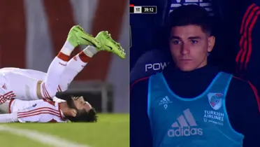 Julián Álvarez como suplente en River