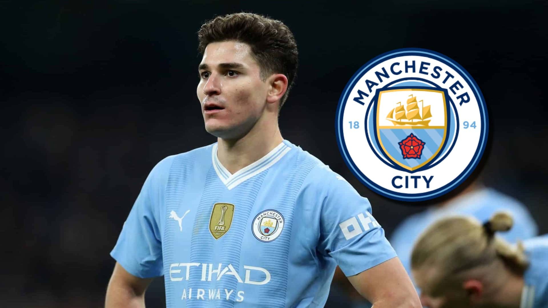Julián Álvarez en el Manchester City.