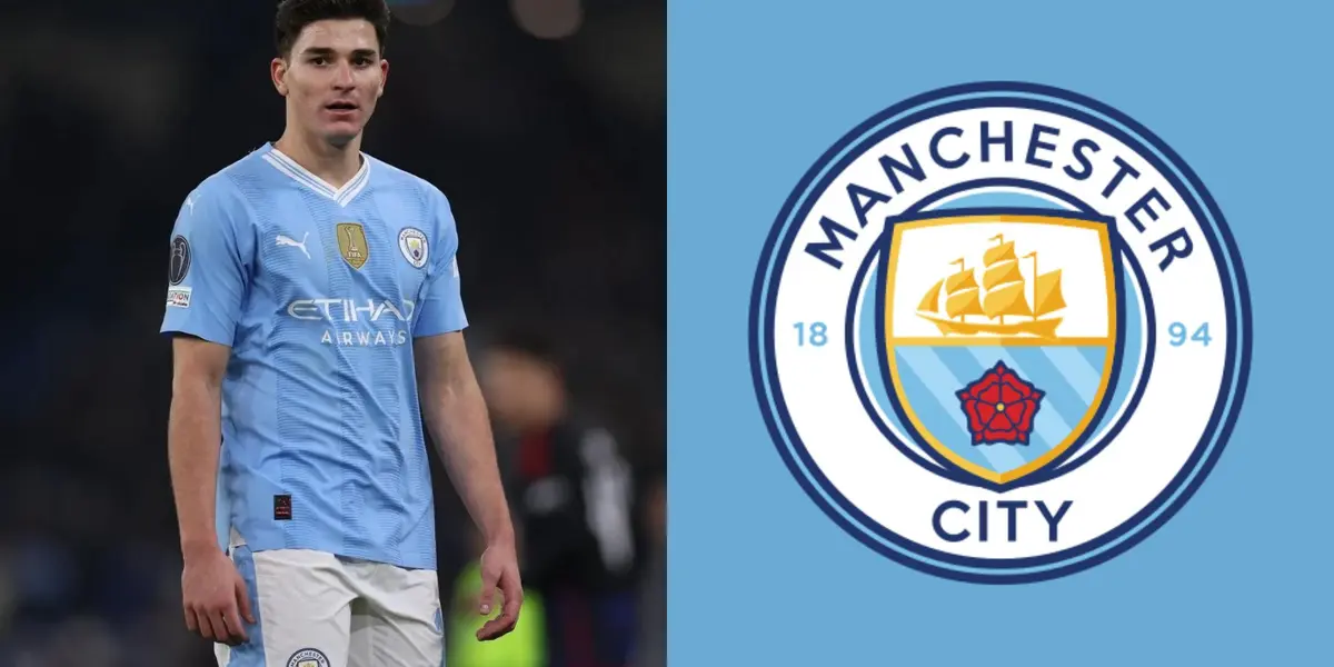 Julián Álvarez en el Manchester City.