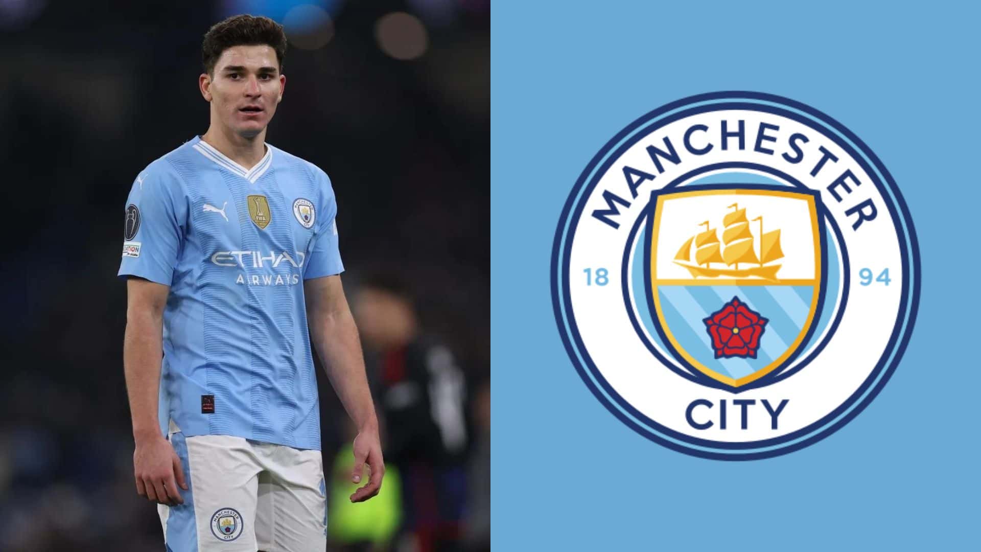 Julián Álvarez en el Manchester City.