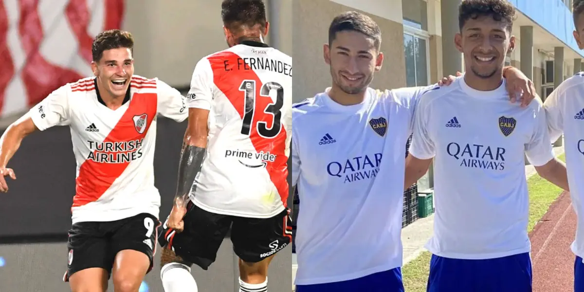 Julián Álvarez, Enzo Fernández, Alan Varela y Cristian Medina.