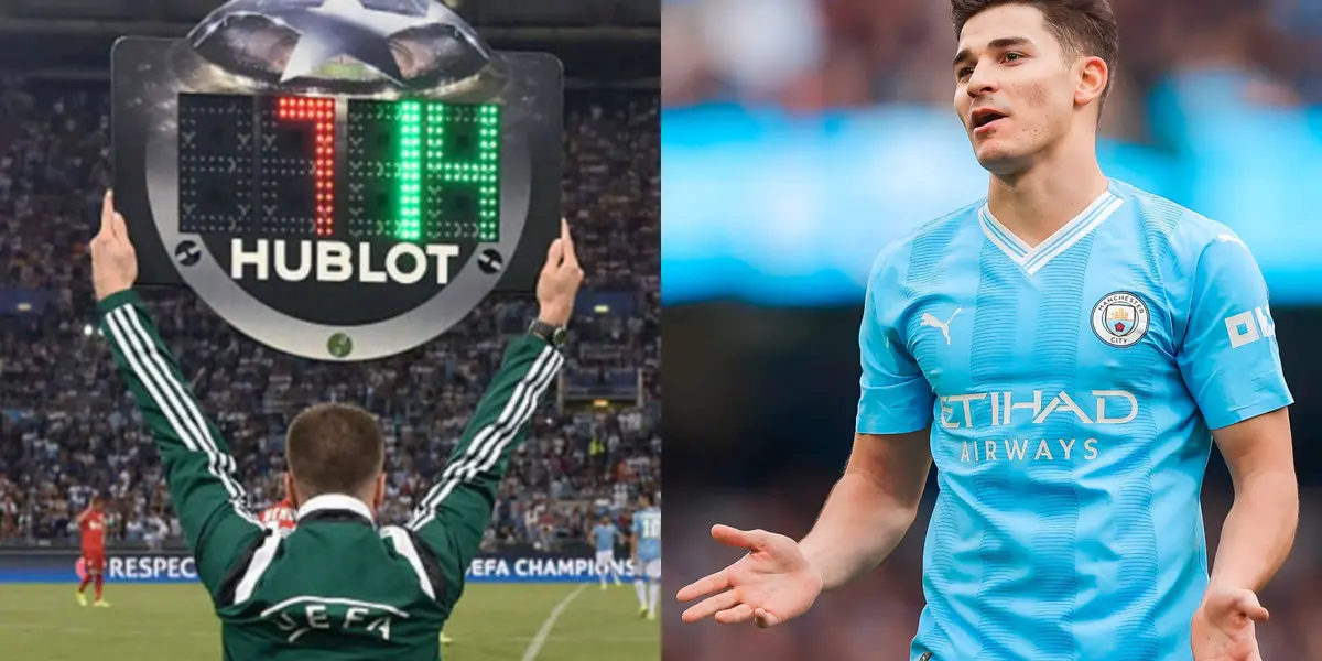 Julián Álvarez fue reemplazado en la victoria del Manchester City