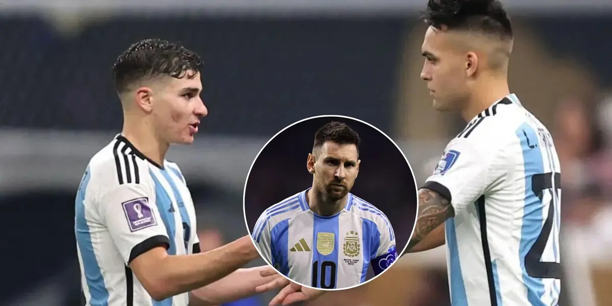 Julián Álvarez - Lautaro Martínez - Lionel Messi (Foto: Selección Argentina)