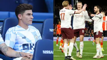 Julián Álvarez no volvería a ser titular en Manchester City