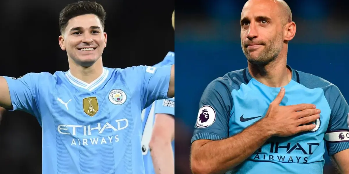 Julián Álvarez podría ser ídolo del City según Zabaleta