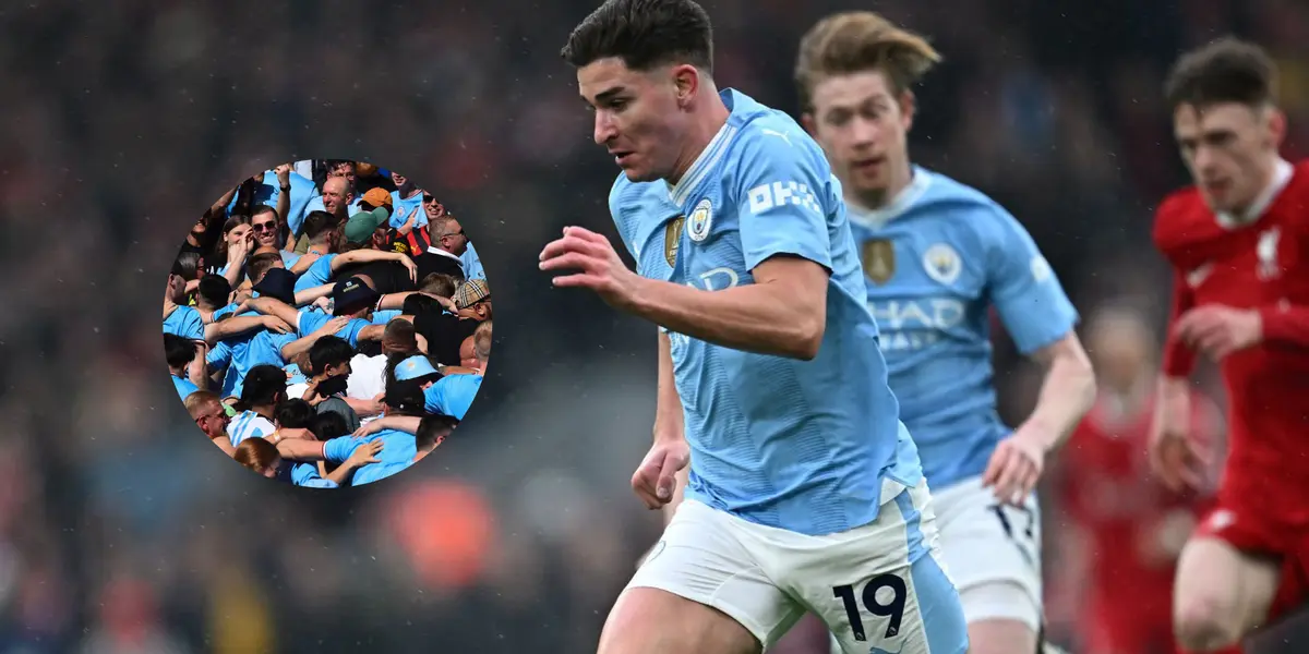 Julián Álvarez recibió feroces críticas de los hinchas de Manchester City