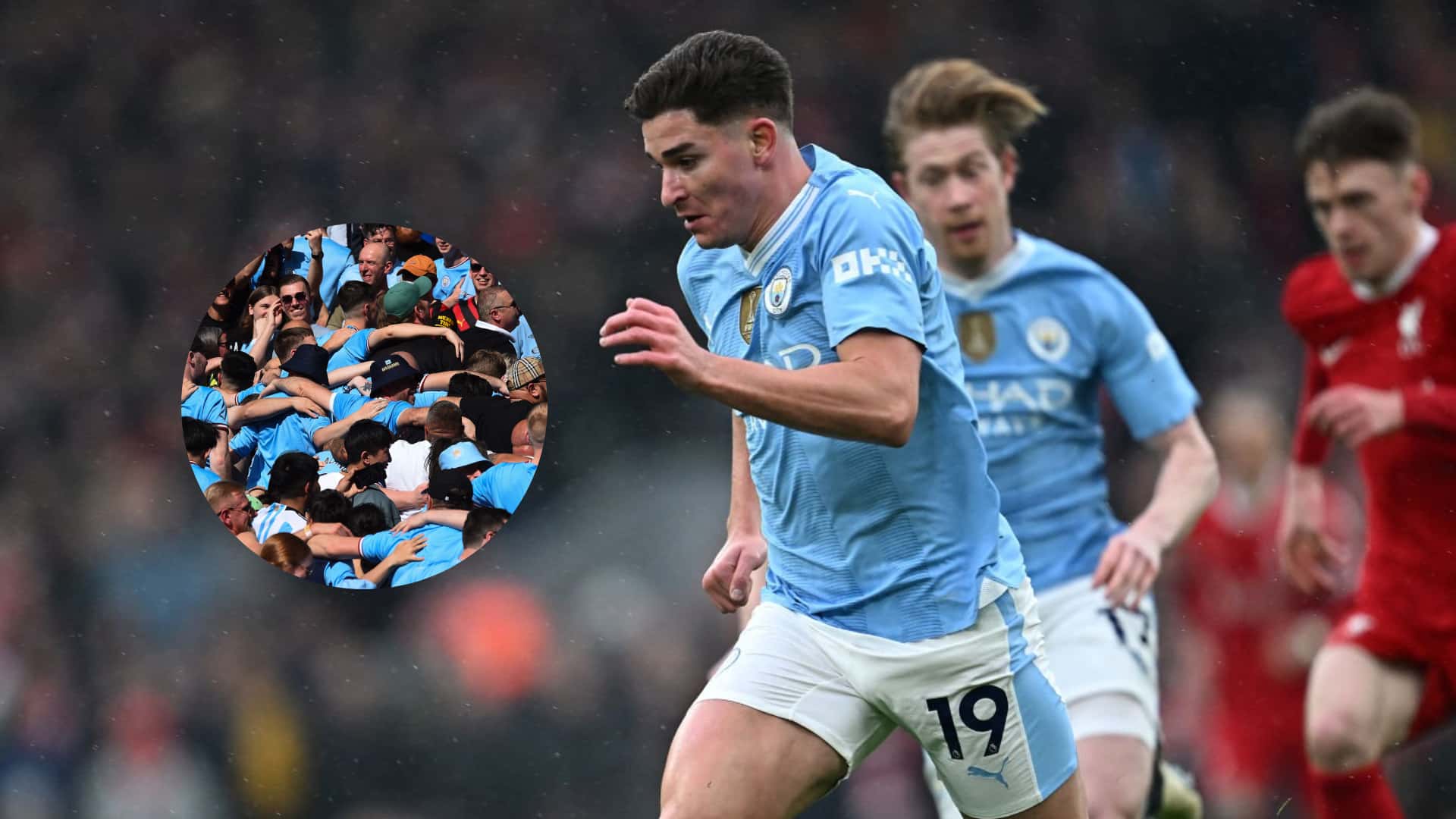 Julián Álvarez recibió feroces críticas de los hinchas de Manchester City