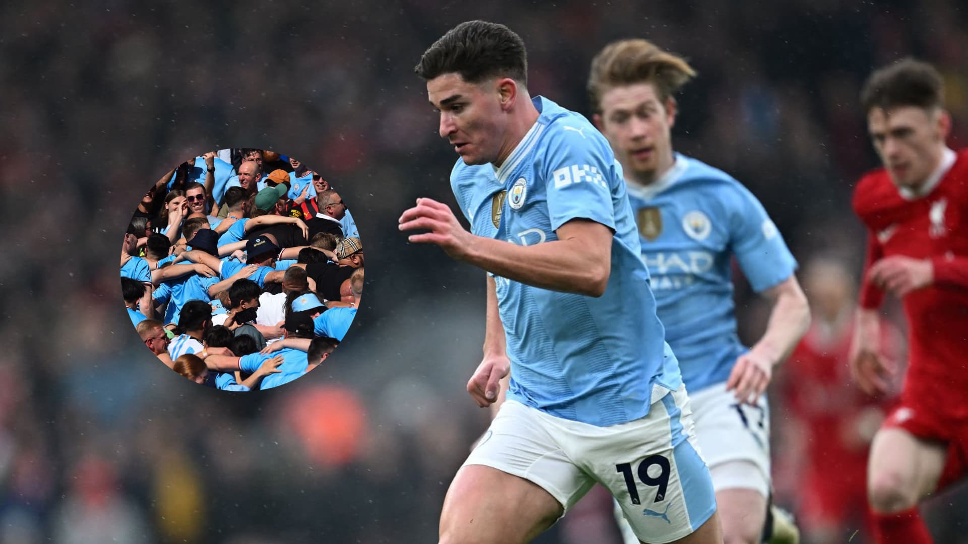 Julián Álvarez recibió feroces críticas de los hinchas de Manchester City