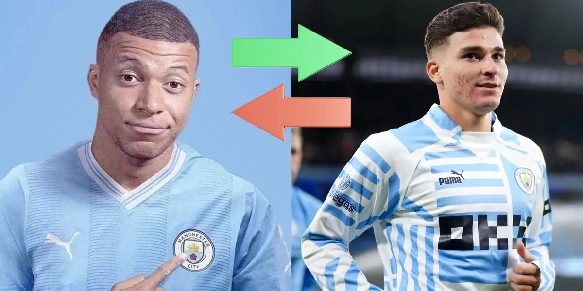 Julián Álvarez se iría del City si fichan a Mbappé
