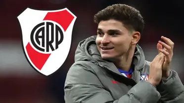 Julián Álvarez se reencontró con su ex compañero de River (Foto: Bolavip)