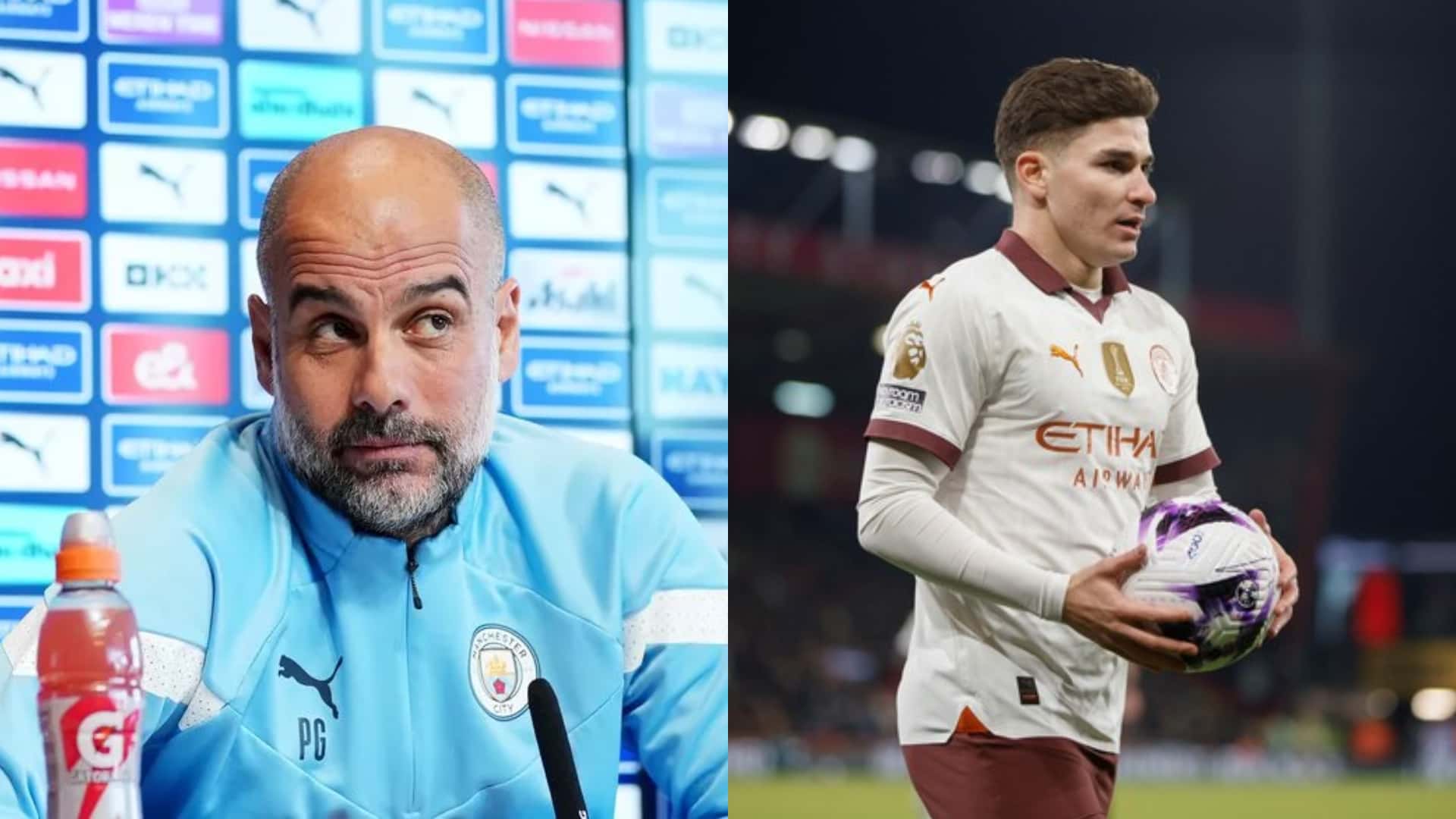 Julián Álvarez tendría un pie afuera del Manchester City