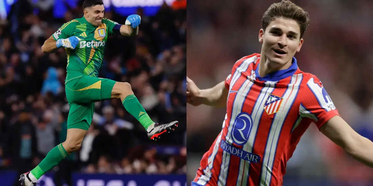 Julián Álvarez y Dibu Martínez