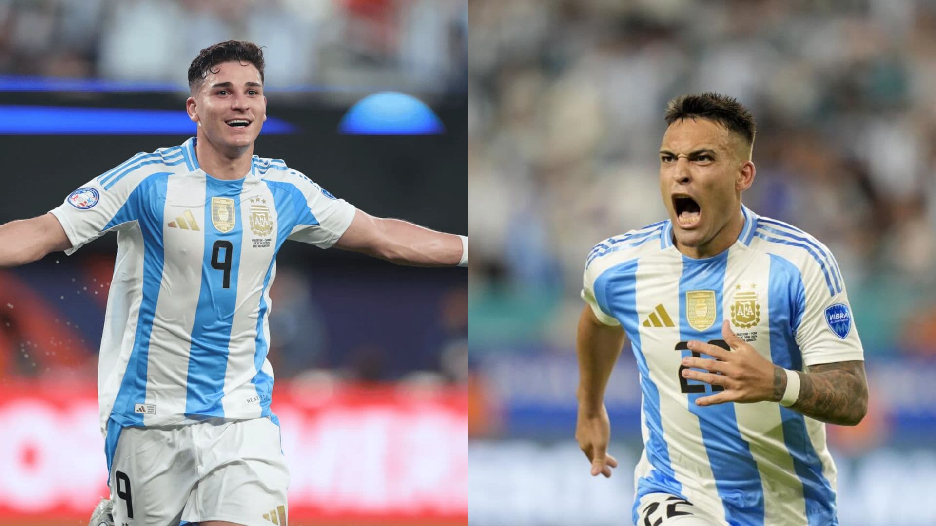Julián Álvarez y Lautaro Martínez.