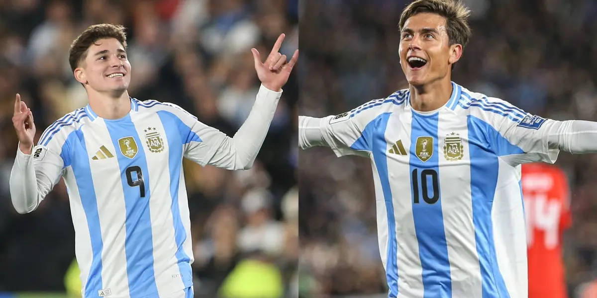 Julián Álvarez y Paulo Dybala
