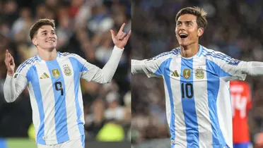 Julián Álvarez y Paulo Dybala