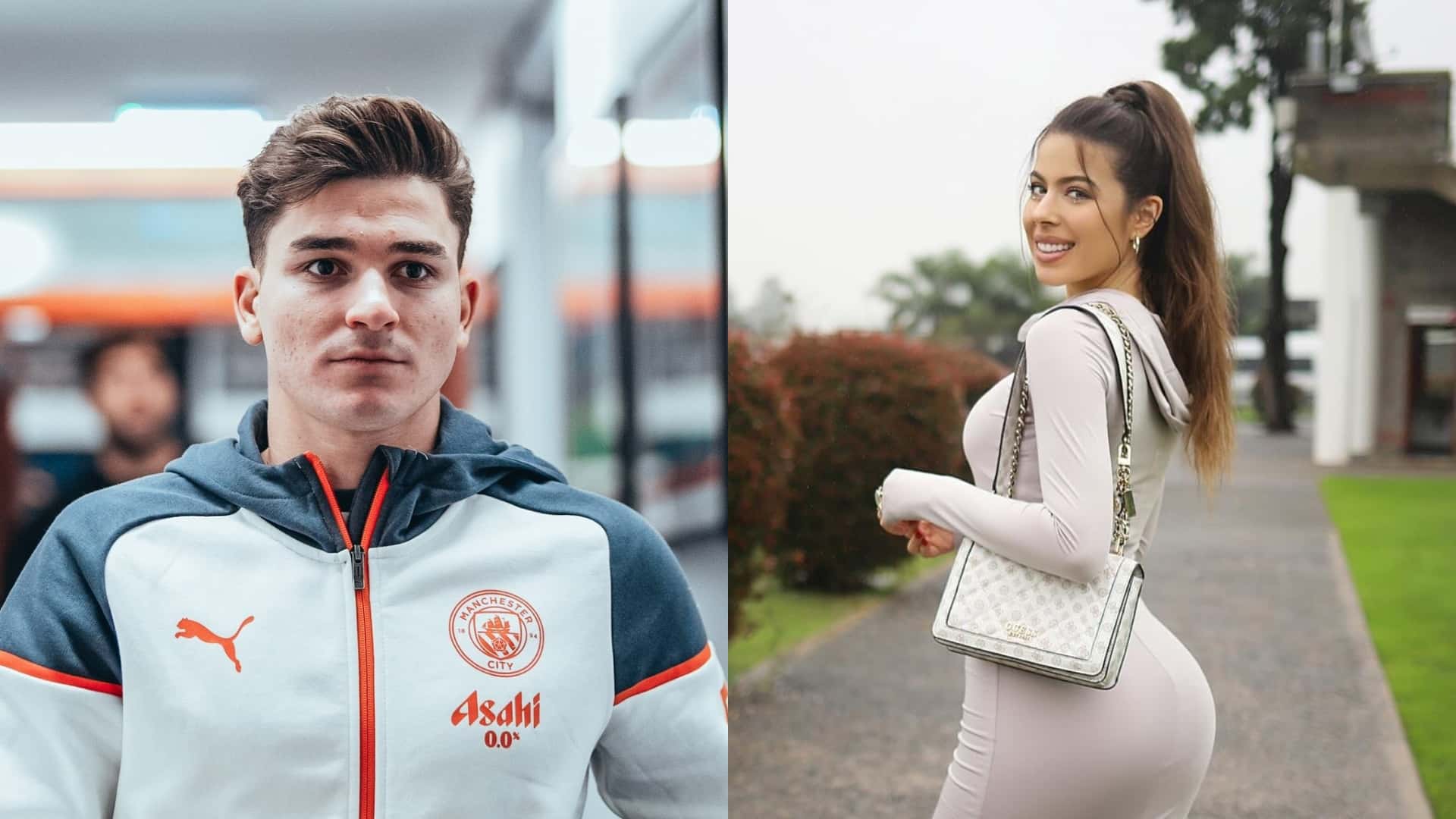 Julián Álvarez y su profesora de inglés, Sara Duque.