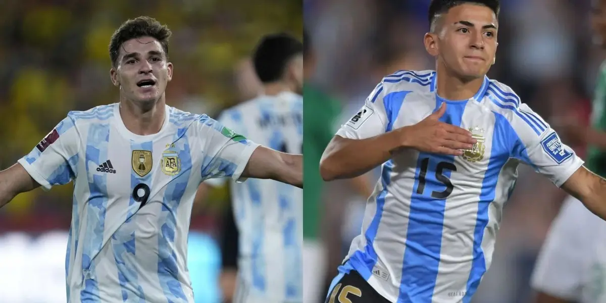 Julián Álvarez y Thiago Almada.