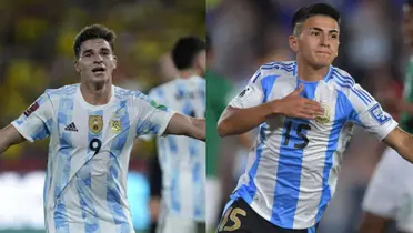 Julián Álvarez y Thiago Almada.