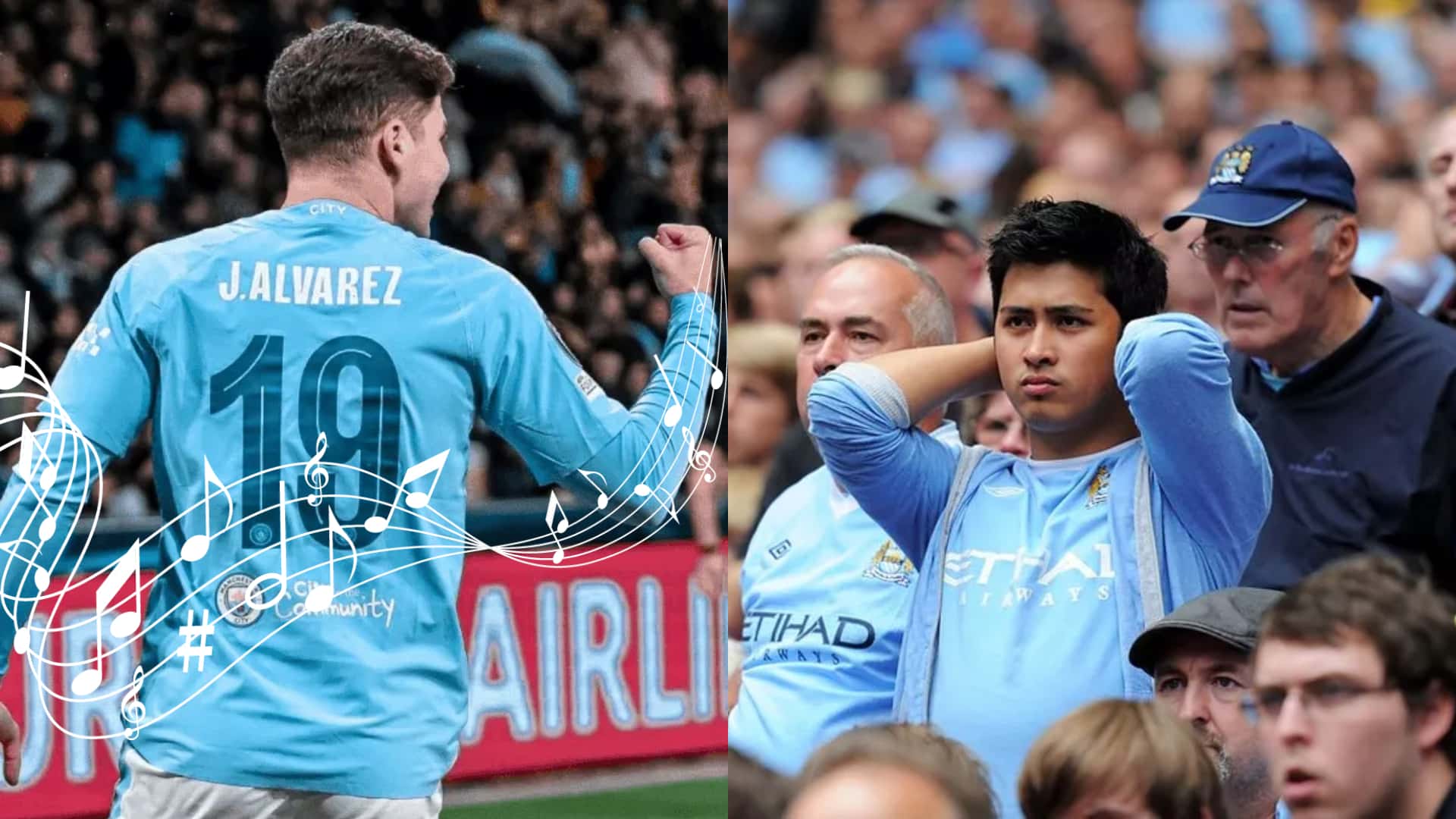 Julián cantó su canción para el canal de Manchester City