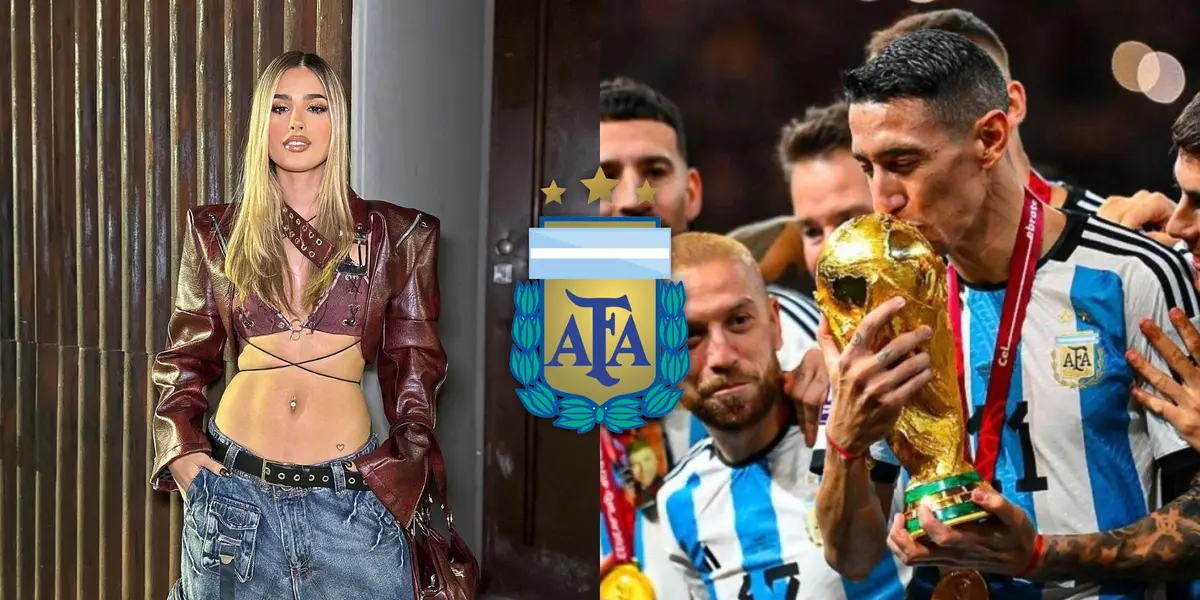 Julieta Poggio con un campeón del mundo.