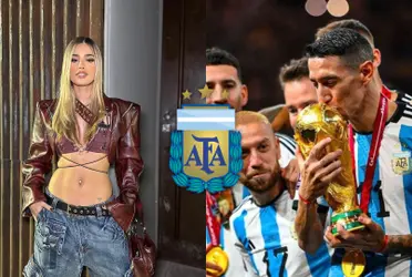 Julieta Poggio con un campeón del mundo.