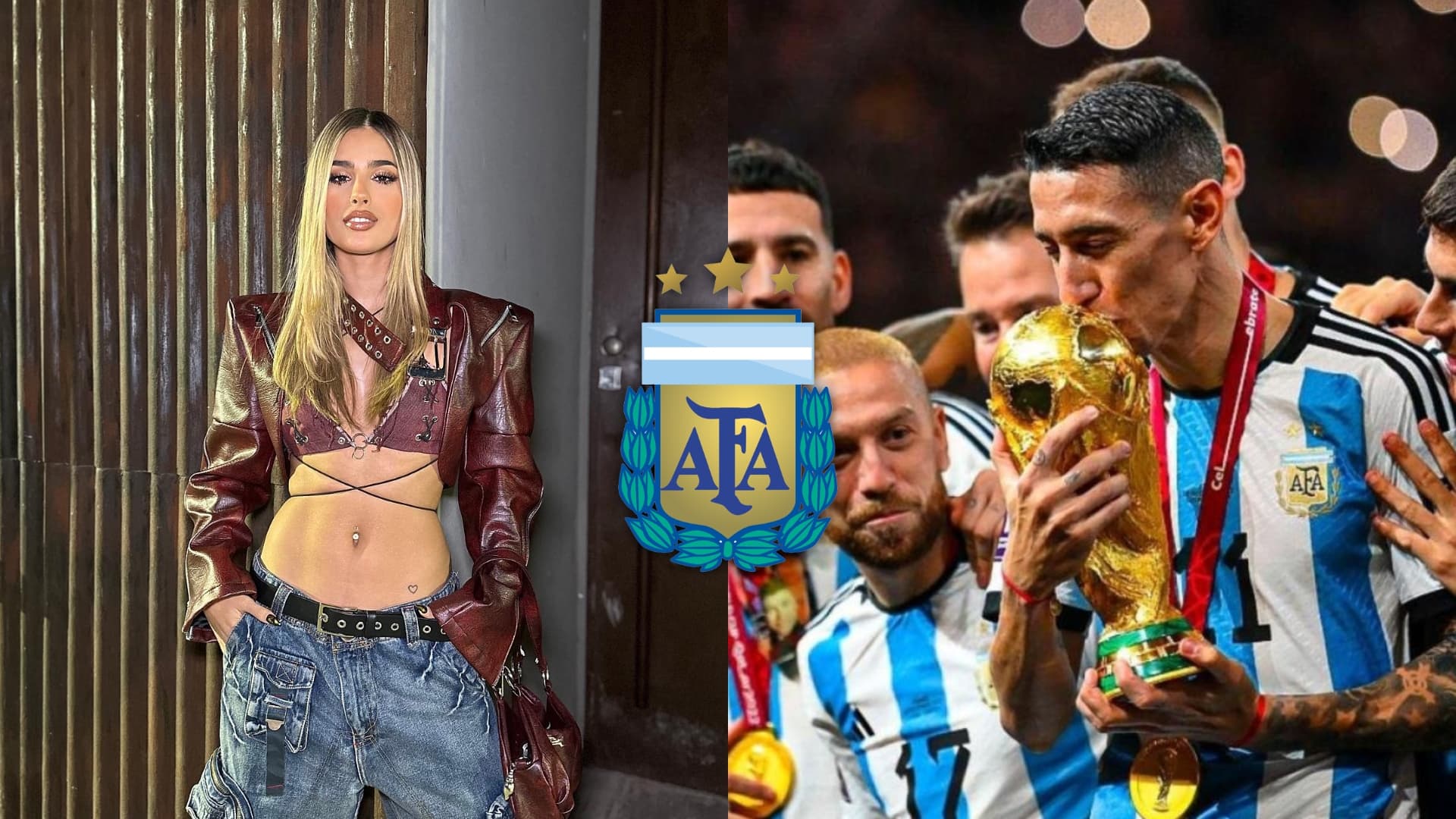 Julieta Poggio con un campeón del mundo.