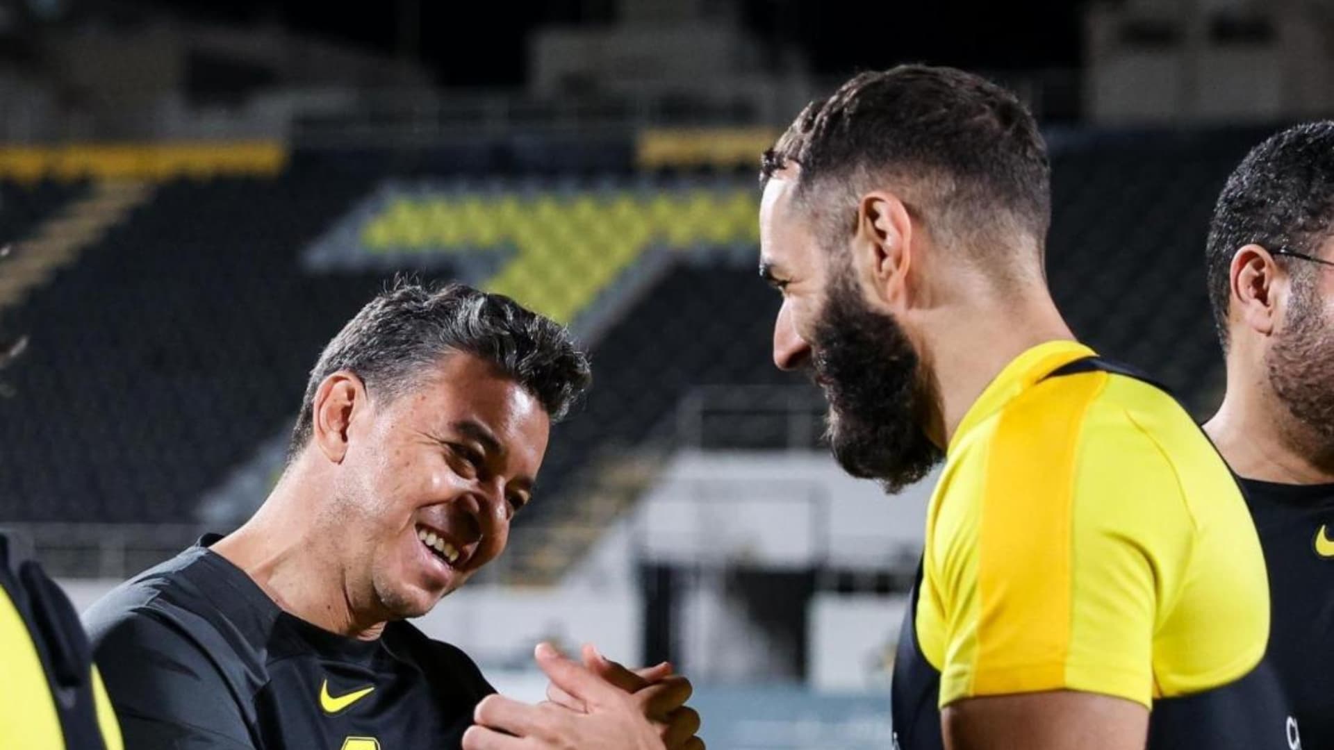 Karim Benzema y Marcelo Gallardo