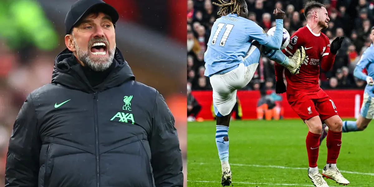 Klopp se quejó del árbitro por el penal no cobrado sobre Mac Allister