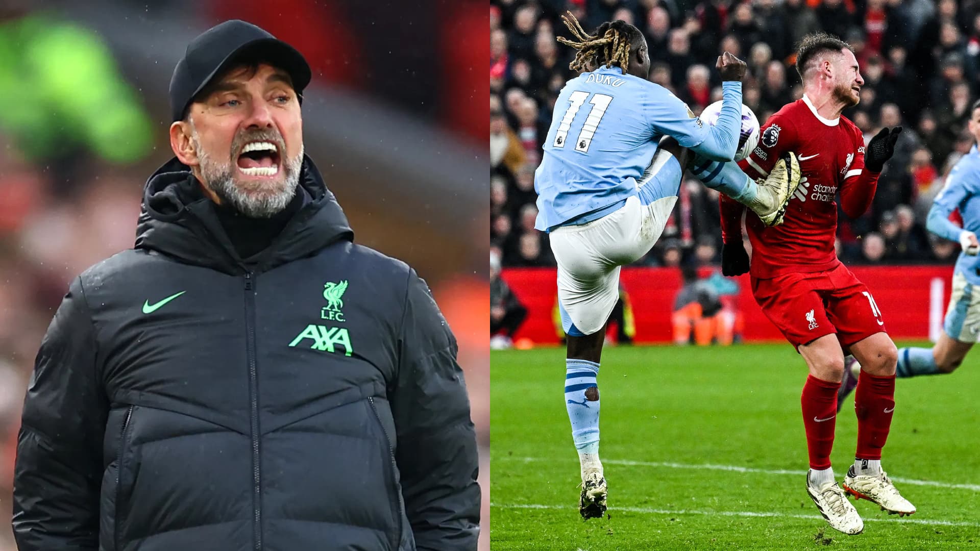 Klopp se quejó del árbitro por el penal no cobrado sobre Mac Allister