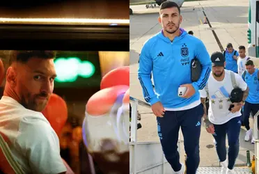 La delegación de la Selección llegó al hotel con un llamativo artefacto.