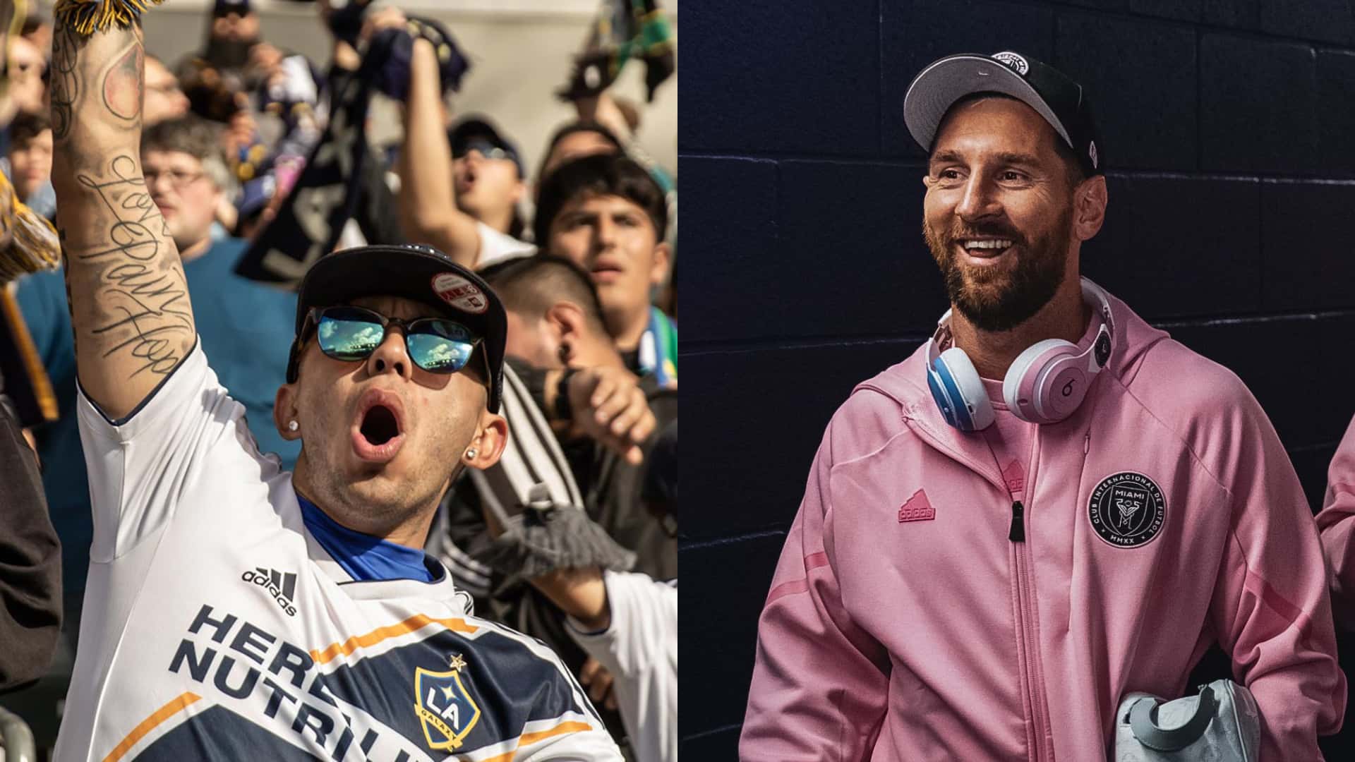 La hinchada de LA Galaxy le dio un cálido recibimiento a Messi