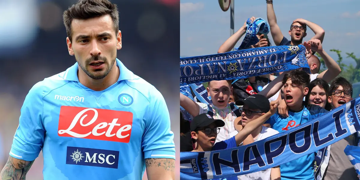 La hinchada de Napoli le mostró su apoyo a Lavezzi