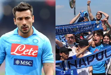 La hinchada de Napoli le mostró su apoyo a Lavezzi