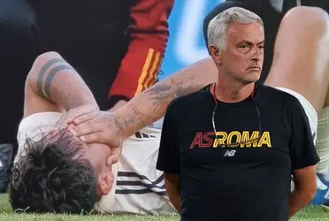 La Joya salió a los 40 minutos en la victoria de la Roma tras un fuerte golpe.