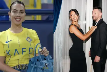 La pareja de Cristiano Ronaldo viste ostentosos atuendos, y Anto Roccuzzo se muestra con sencillos looks.