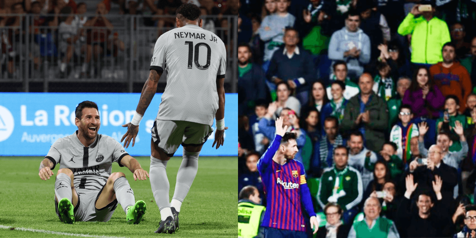 La Pulga cerró la goleada del PSG con una acrobacia y los hinchas locales lo ovacionaron