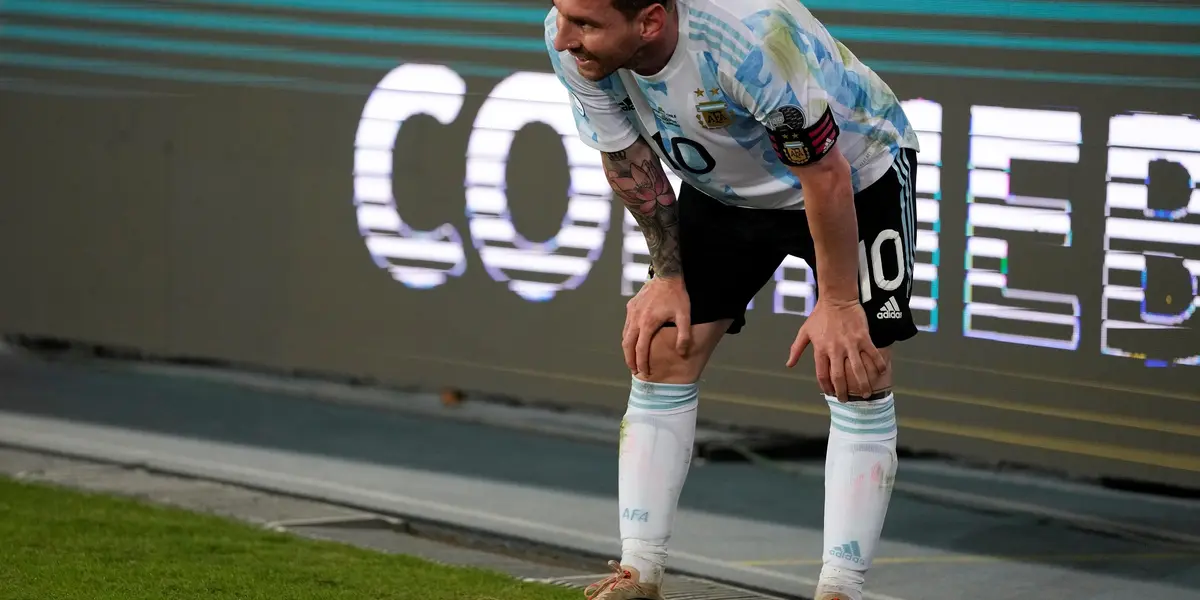 La Pulga convirtió de tiro libre el primer gol del partido y puso en ventaja a la Albiceleste.