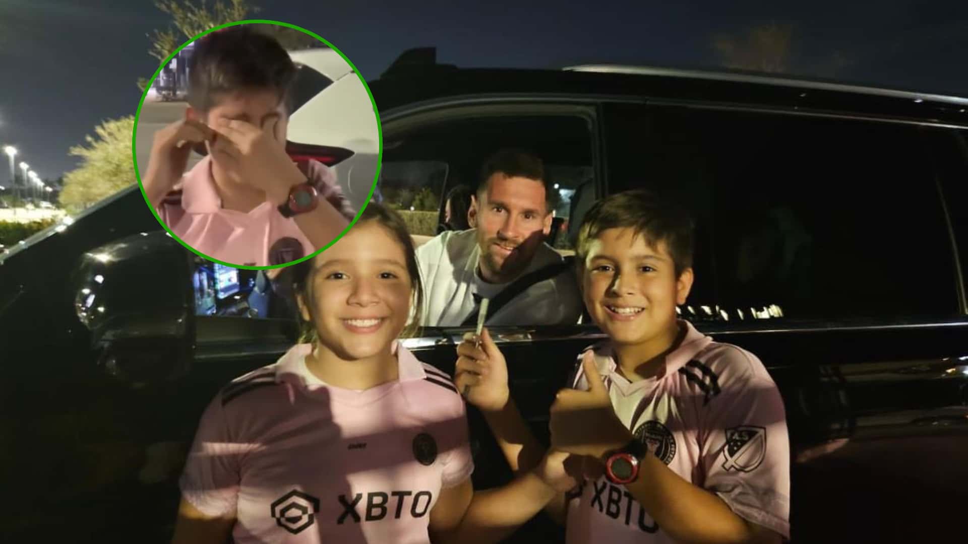 La Pulga paró con su auto para fotografiarse con dos chicos y la madre filmó al varón segundos después del hecho.