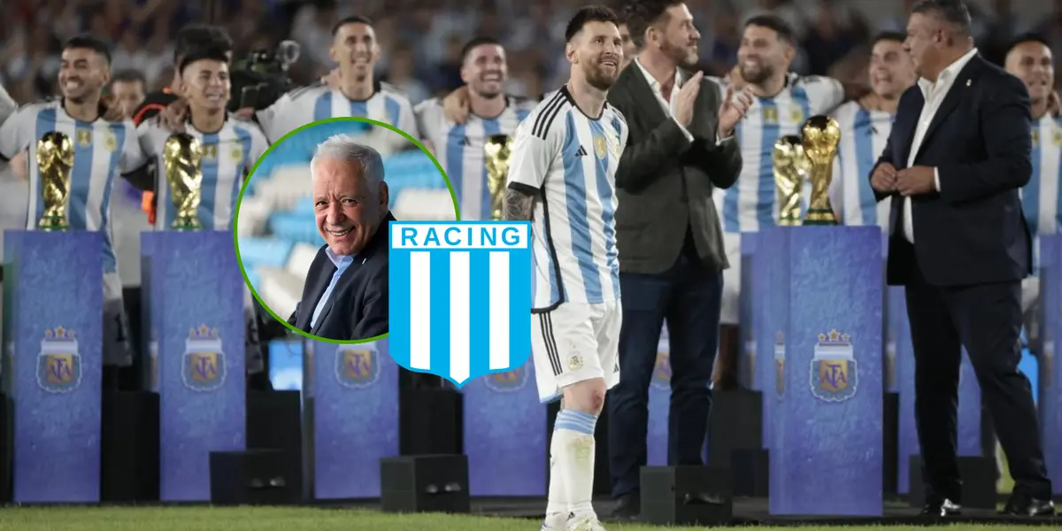 La Selección Argentina festejando el Mundial en el Monumental