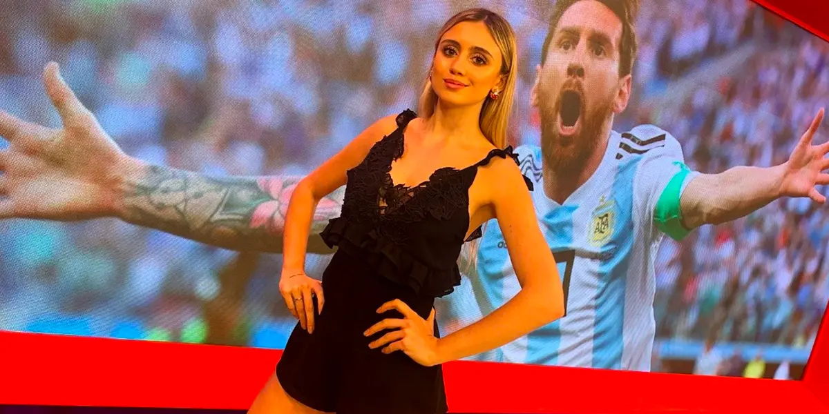 La trabajadora de ESPN sorprendió a todos con una sensual foto ene l estadio de River que luego subió a sus redes sociales.