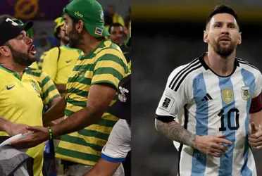 Lo que hizo la hinchada de Brasil para recibir a Lionel Messi y sorprendió