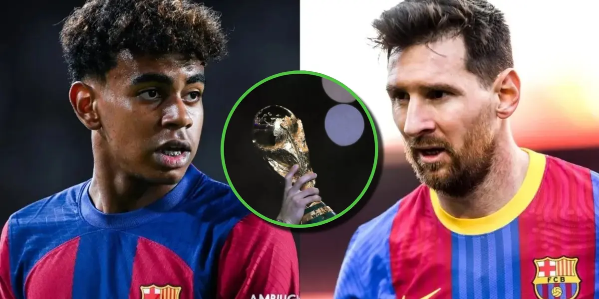 Lamine Yamal y Lionel Messi con Barcelona.