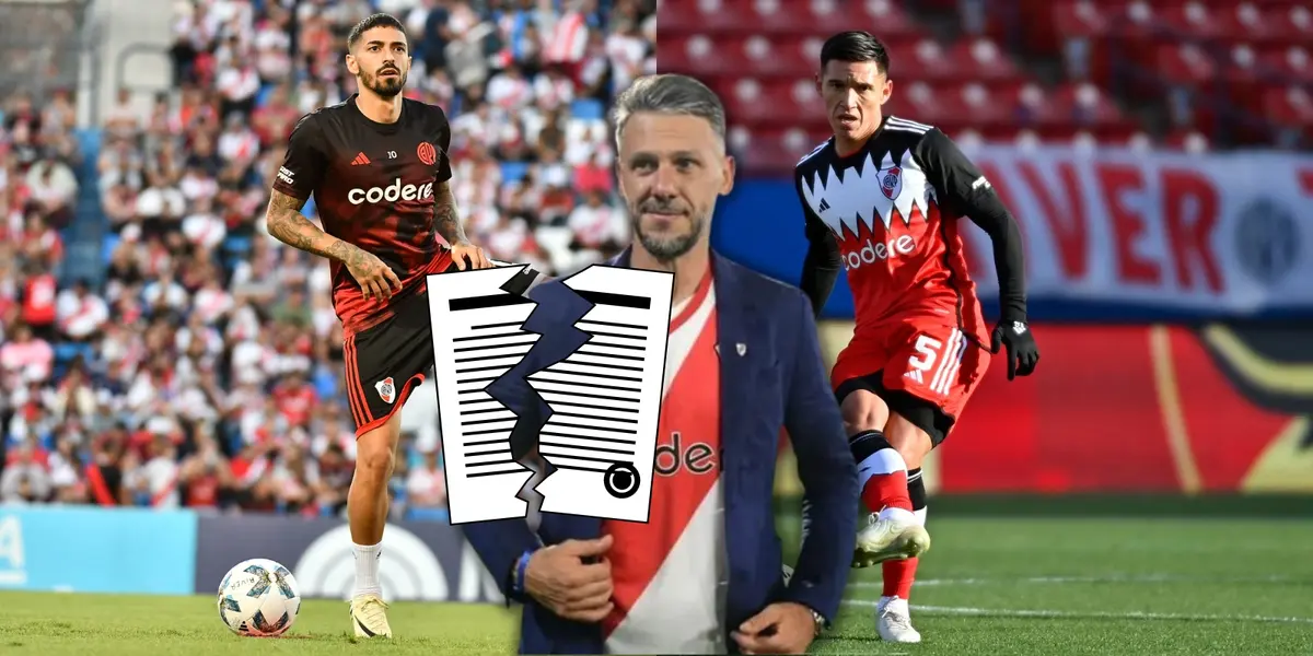 Lanzini y Kranevitter junto a Demichelis.