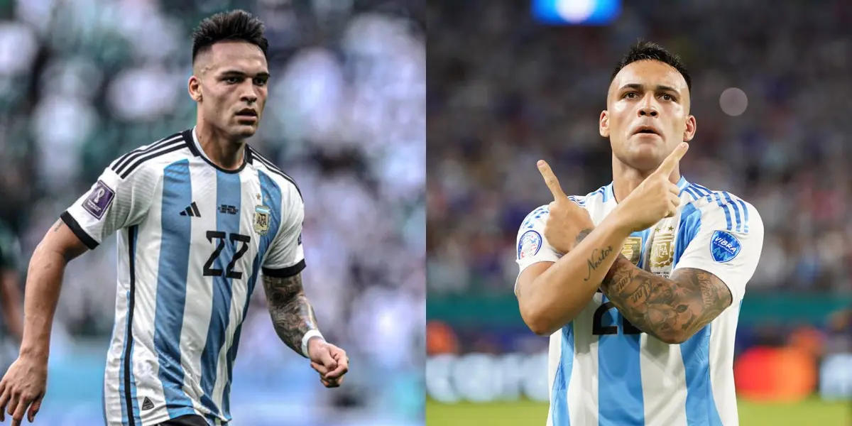 Lautaro Martínez en la Selección Argentina.